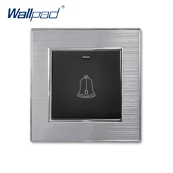 Light Switch Doorbell Reset New Arrival Stainless Steel Panel With Silver Border Wallpad Push Button Wall Switch 16A AC110-250V