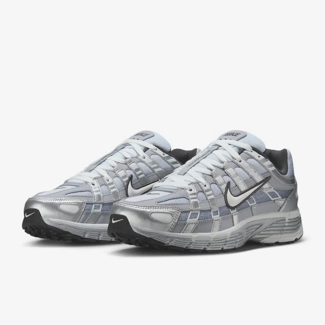 

Nike's New Lightweight Cushioning, Strong Rebound, and Excellent Grip Men's Dad Shoes P-6000 Series, Durable Classic Retro Design, Everyday Low-Top Sports Running Shoes, Simple Silver-Gray Color, High-End Versatile Trendy Casual Sports Shoes, a Must-Have 