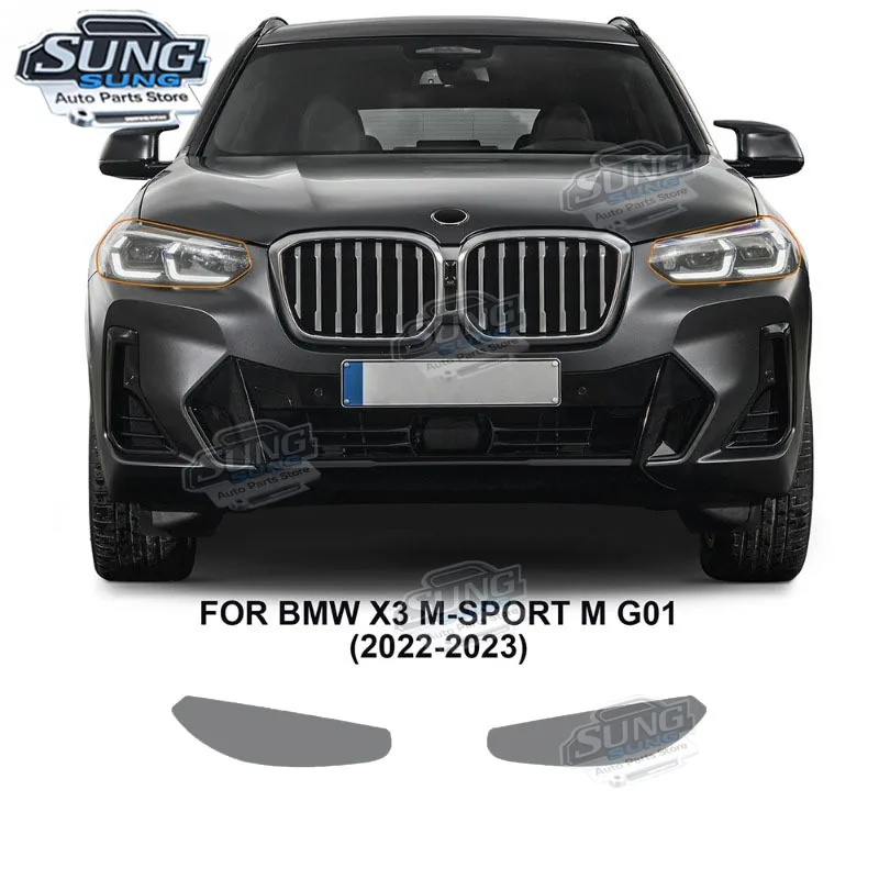 

Для BMW X3 M-Sport M G01 2022-2023 предварительно вырезанная защитная пленка для краски дымчато-черная прозрачная прозрачная пленка из ТПУ для ремонта фар автомобиля