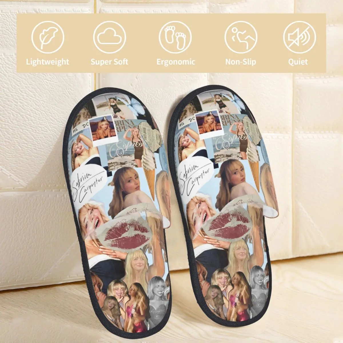 الشتاء شبشب منزل سابرينا نجار ميرش المنزلية نِعال من الفراء الشرائح داخلي 90s جولة الموسيقى 2024 مريحة المضادة للانزلاق الشرائح #2