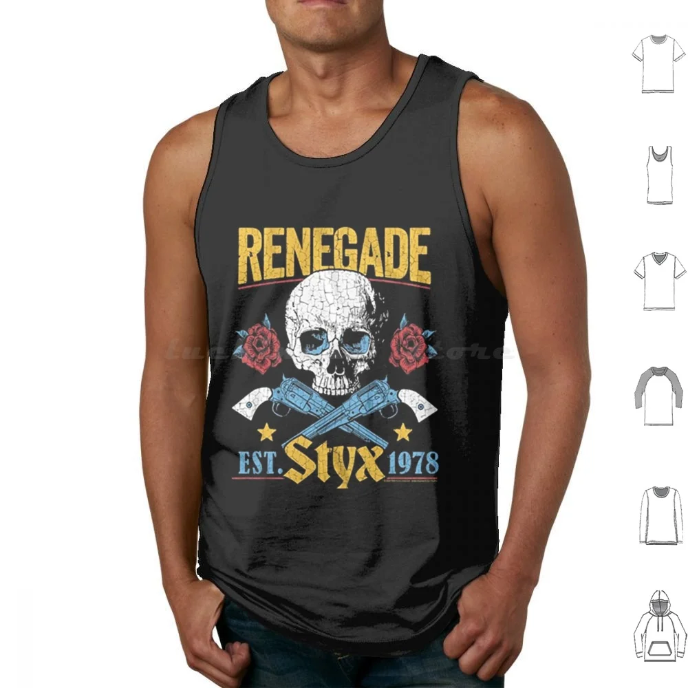 Styx 70s Rock 1978 Renegade Tour Tank Tops Vest Sleeveless The Styx Band 2022 World Tour Styx Styx Band 2022 World