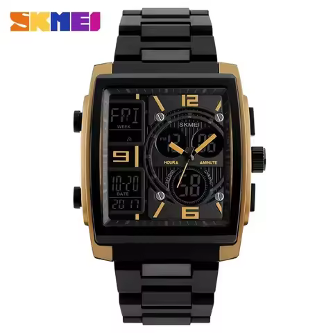 SKMEI 1274 Watwrproof EL Light Digital Wristwatches Relogio Masculino Men Fashion Watches Count Down Chronograph Alarm Sport Wat
