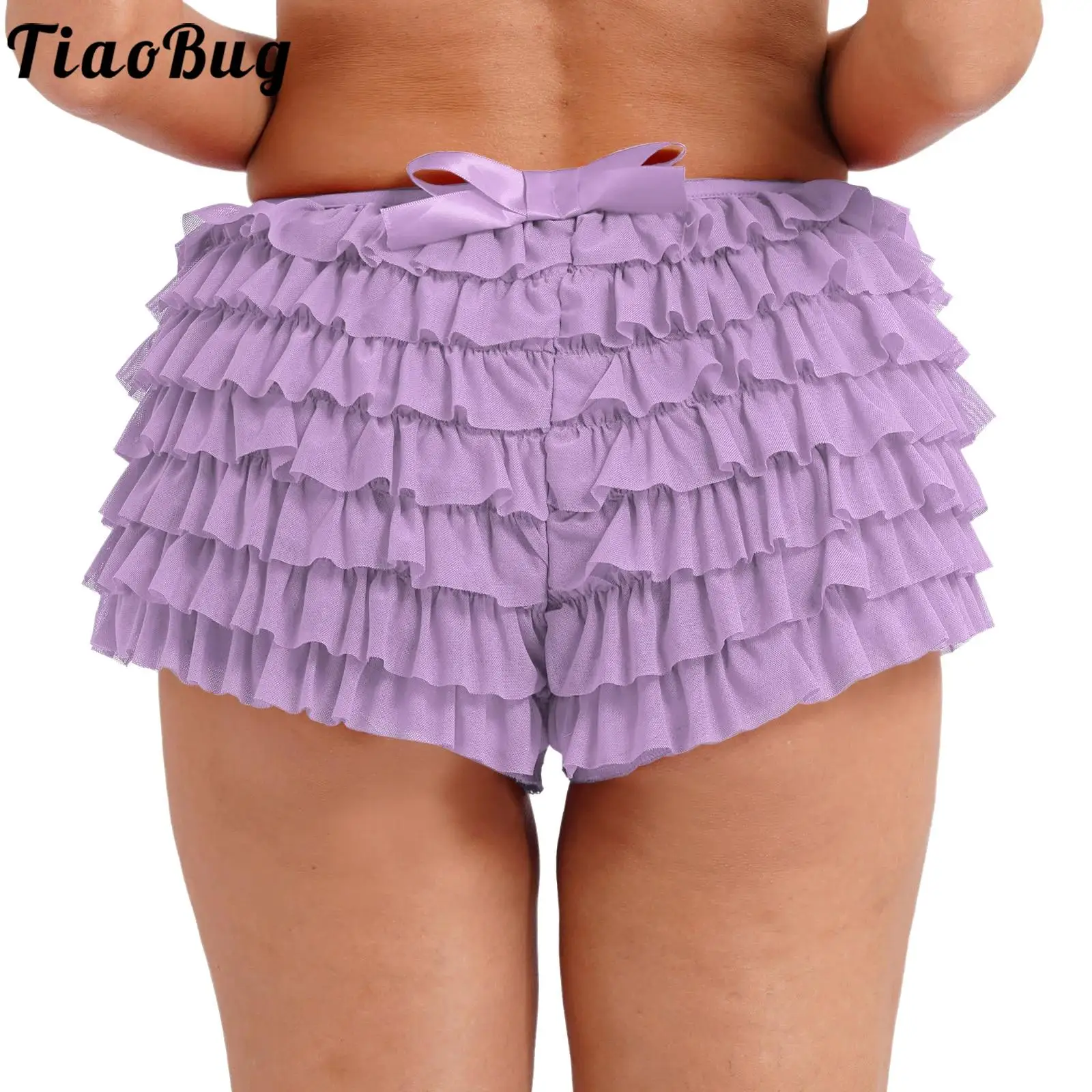 Women's Vintage Bloomer Shorts with Ruffle Lace Underpants Victorian Pumpkin Pettipants Hot Pants Underwear Elastic Waist Shorts