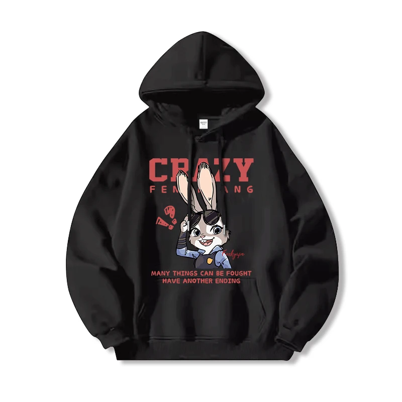 Crazy Animal City nombre conjunto más sudadera de terciopelo mujer Otoño e Invierno Judy Nick Disney periférico pareja ropa abrigo