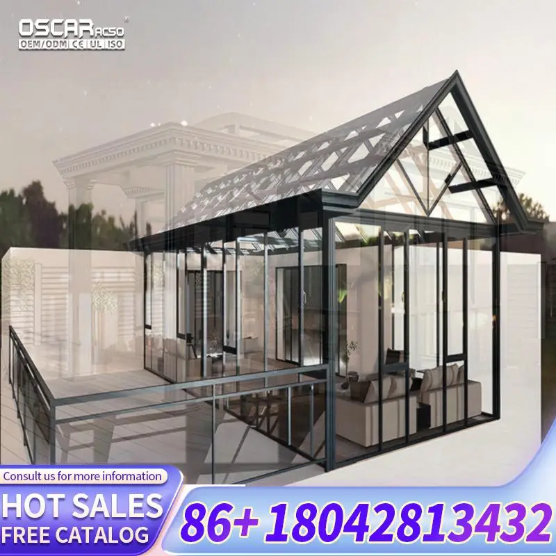 

20X40 Aluminum PC Sheets Retractable Waterproof Windproof Pool Enclosure for Swimming Outdoor and Backyard Use sunroom