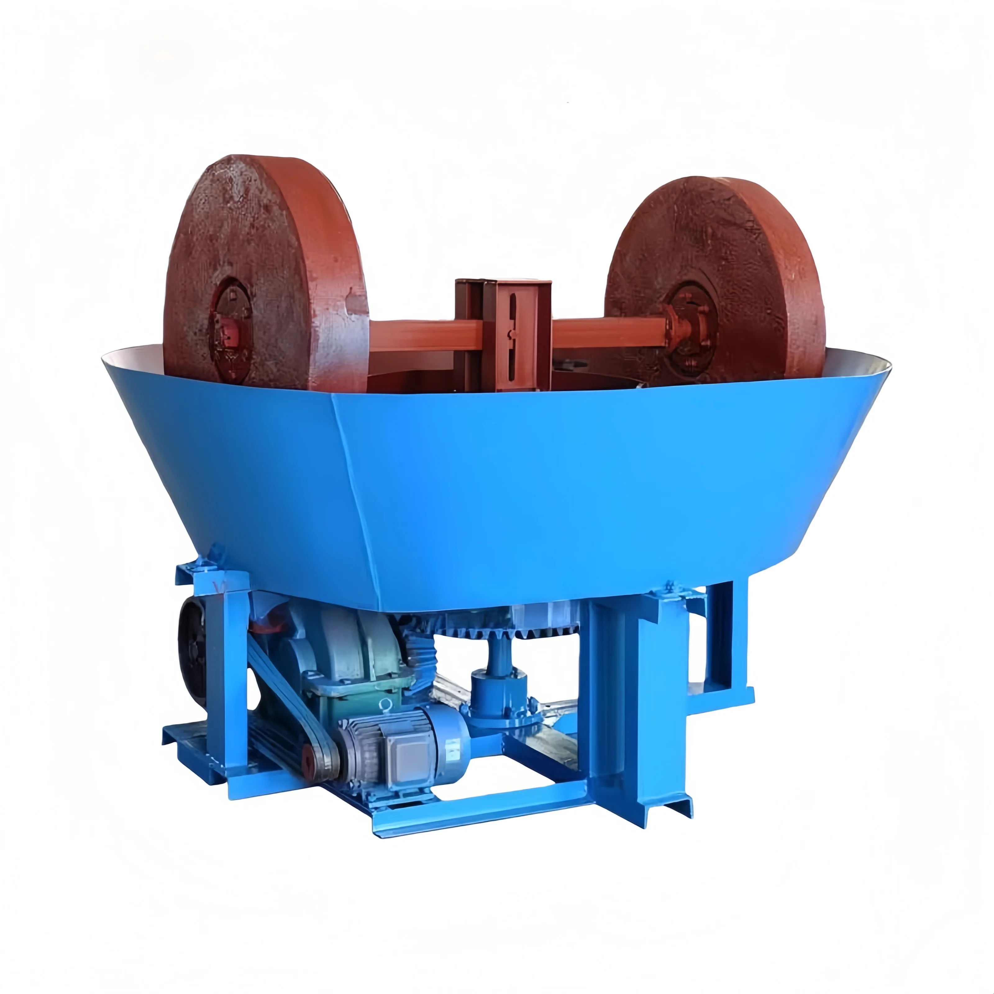 Double-wheel Gold Ore Crusher, Gold And Silver Ore Mining Grinding Machine, Large Wet Roller Mill, Mineral Processing