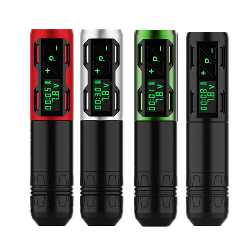 

Wireless Battery Tattoo Pen Machine Led Display Power Supply Straight Drive Cheyenne Structure Hollow Cup Motor Makeup Needles