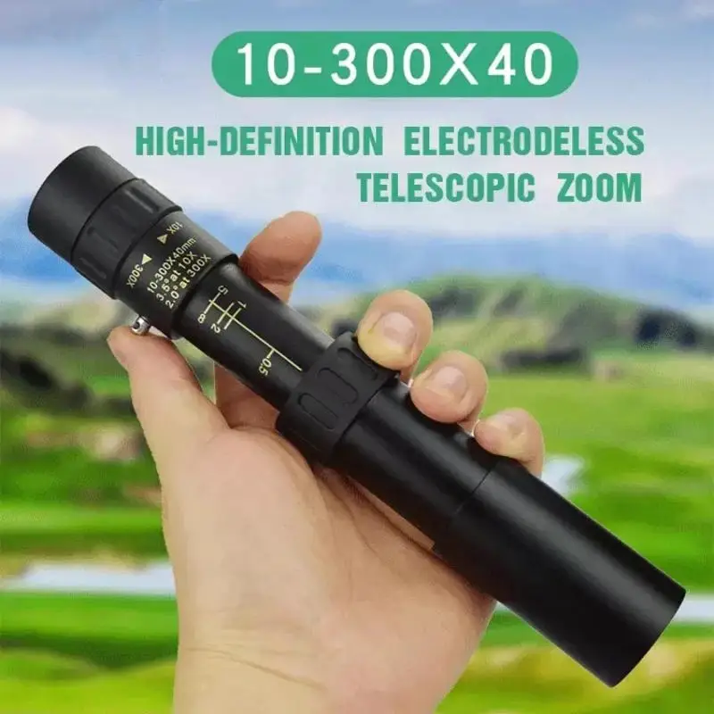 10-300X40 HD Zoom Mobile Phone Lens for iPhone Samsung Monocular Telescope Portable High Quality Take Photo for Camping Hunting