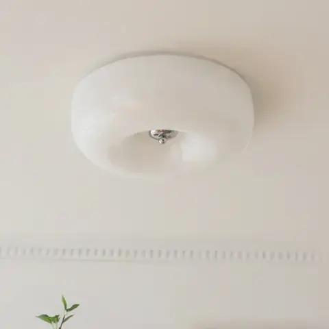 프랑스 레트로 원형 유리 LED 천장 램프, 침실 서재 레스토랑 거실 주방, 눈 보호 조명, 홈 장식 조명