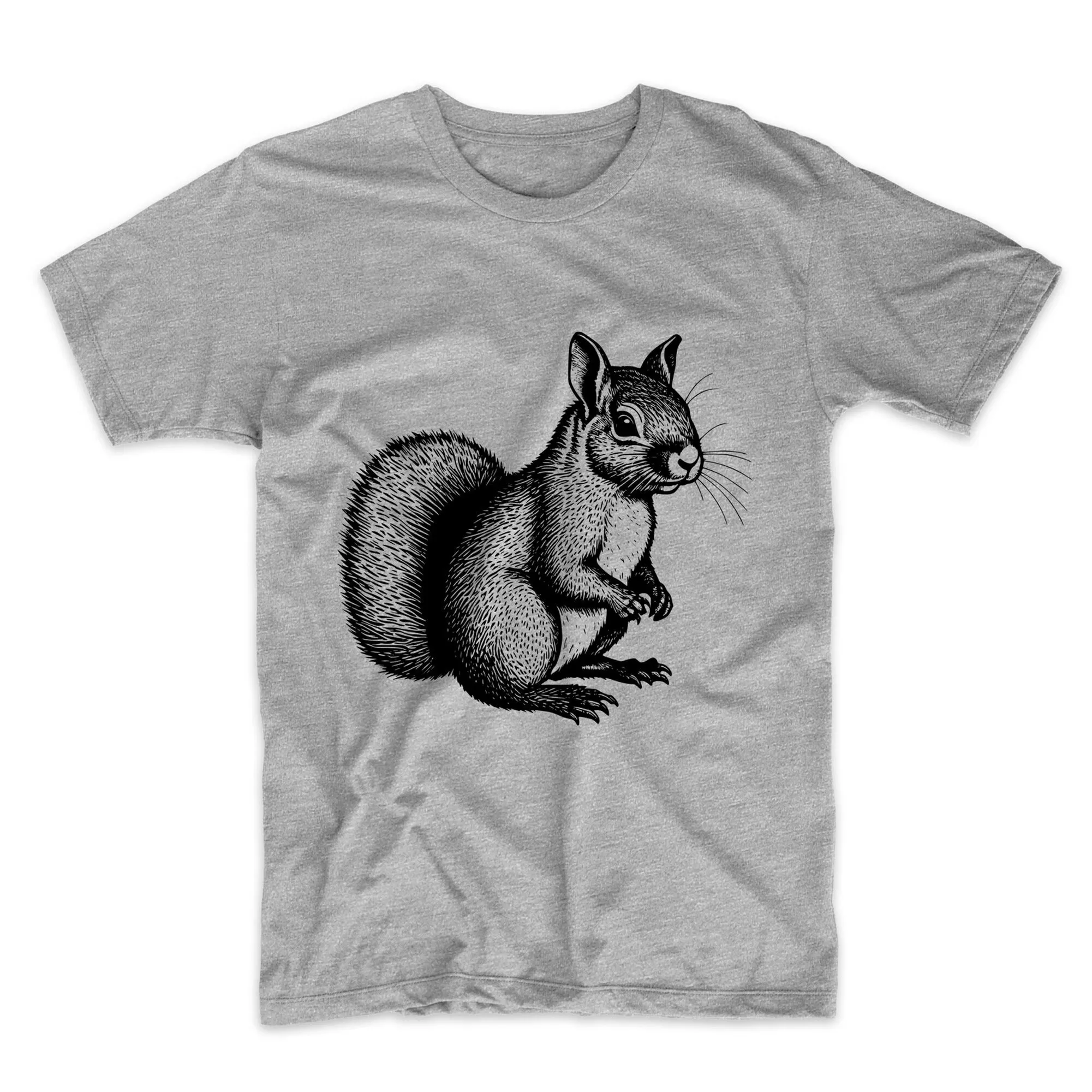 Squirrel Animal Nature T Shirt Simple Minimalist For Men Idea