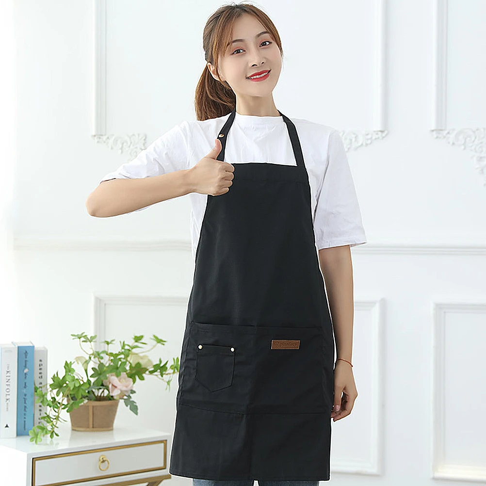 

Waterproof Oilproof Cooking Apron Premium Material Back Tie Pocket Size Long Lasting Dustproof Easy Clean Kitchen