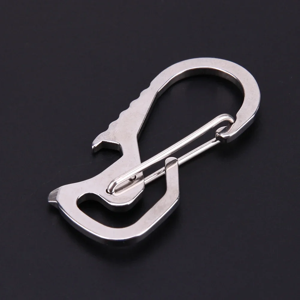 Lifter Hex Driver Bottle Opener Keychain RingKeychain Hook  Outdoor Stainless Steel Carabiner Cap  Multi Tool Hiking Accessories