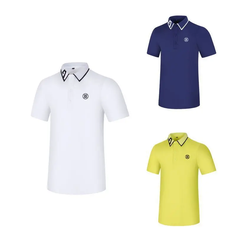

Golf Lightweight Quick-Dry T-Shirt for Men Summer Breathable Top Golf Men's Collared Apparel Breathable Quick-Dry