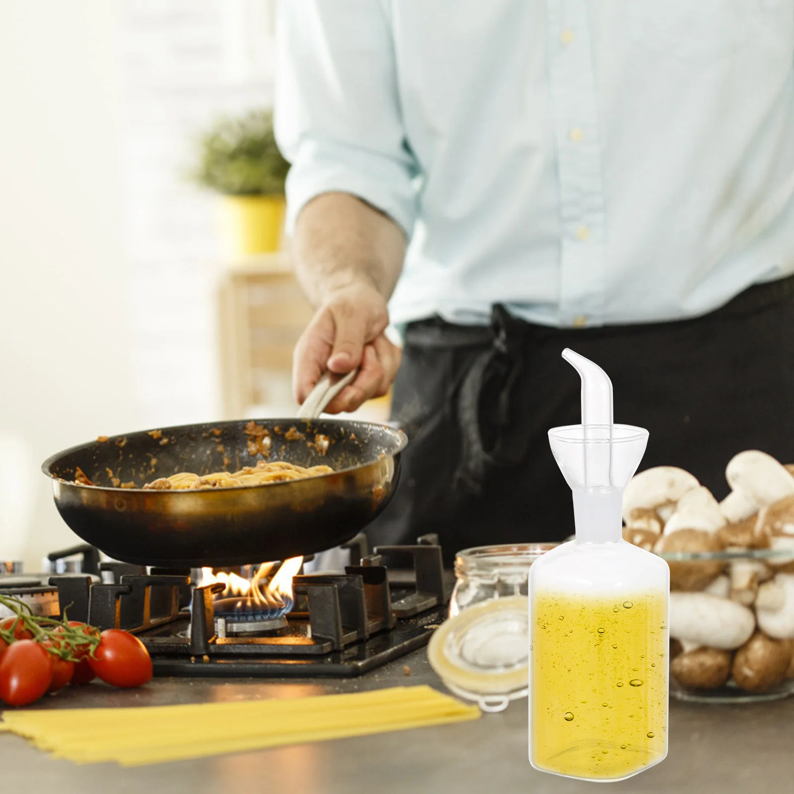 

Oil Bottle Household Practical Condiment Simple Glass Seasoning Creative Kitchen