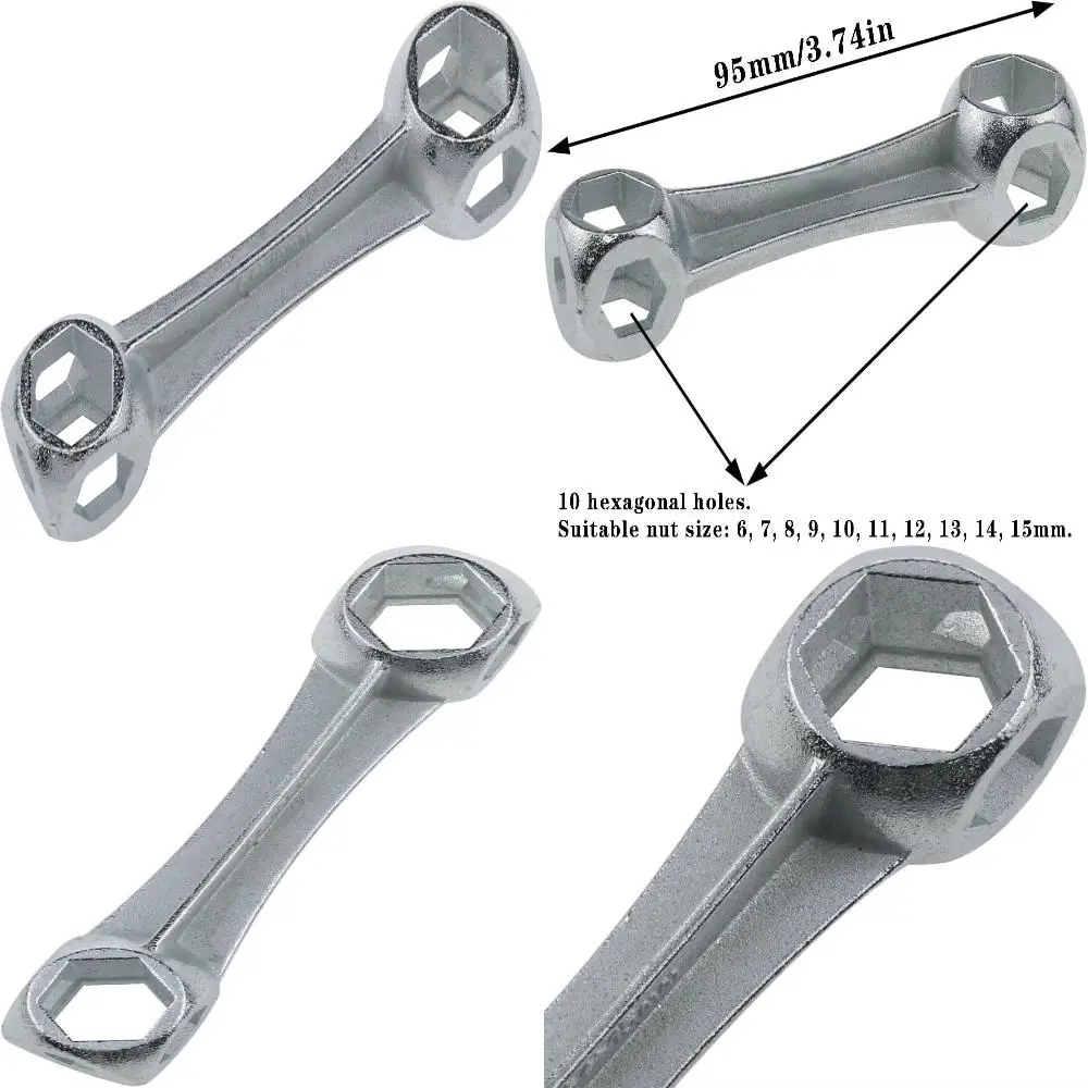 

Essential High-Quality and Durable Hexagonal Bone-Shaped Wrench Set - Must-Have Handy Tool for Cyclists to Easily Repair Bicycle
