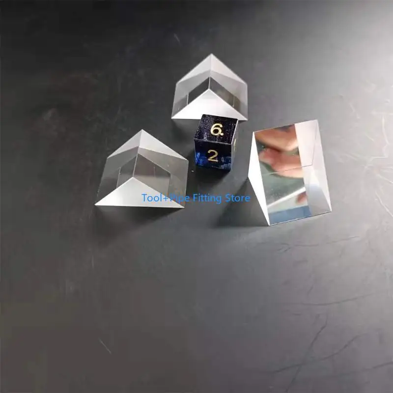 F92B Optics Experied Glass Triangular Prism Physics Teaching Light Spectrum Tool