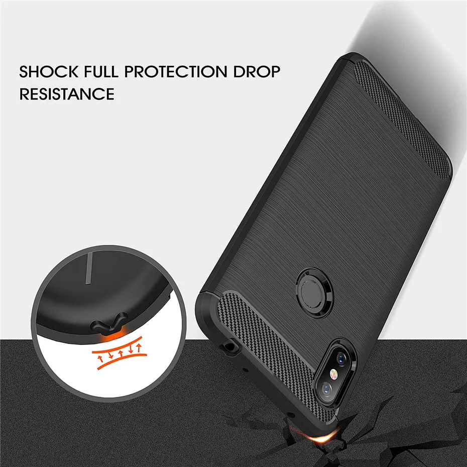 Case For Xiaomi Redmi Note 6 Pro Redmi 6 Pro Shockproof TPU Carbon Fiber Soft Silicone Cover For Xiaomi Redmi Note 6 Pro Case