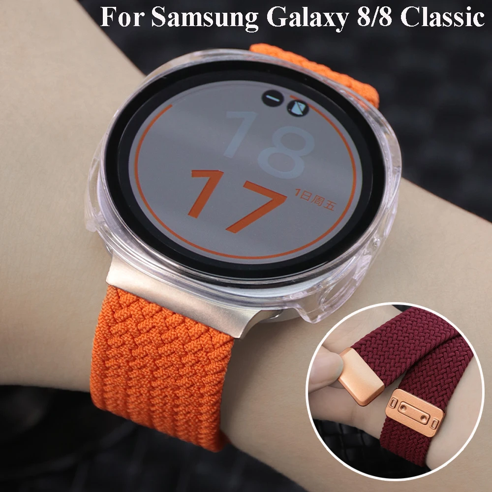 ไนลอนสร้อยข้อมือกีฬาสําหรับ Samsung Galaxy Watch 8 40 มม.44 มม.สําหรับ Galaxy นาฬิกา 8 Classic 46 มม.Solo Loop สายคล้อง
