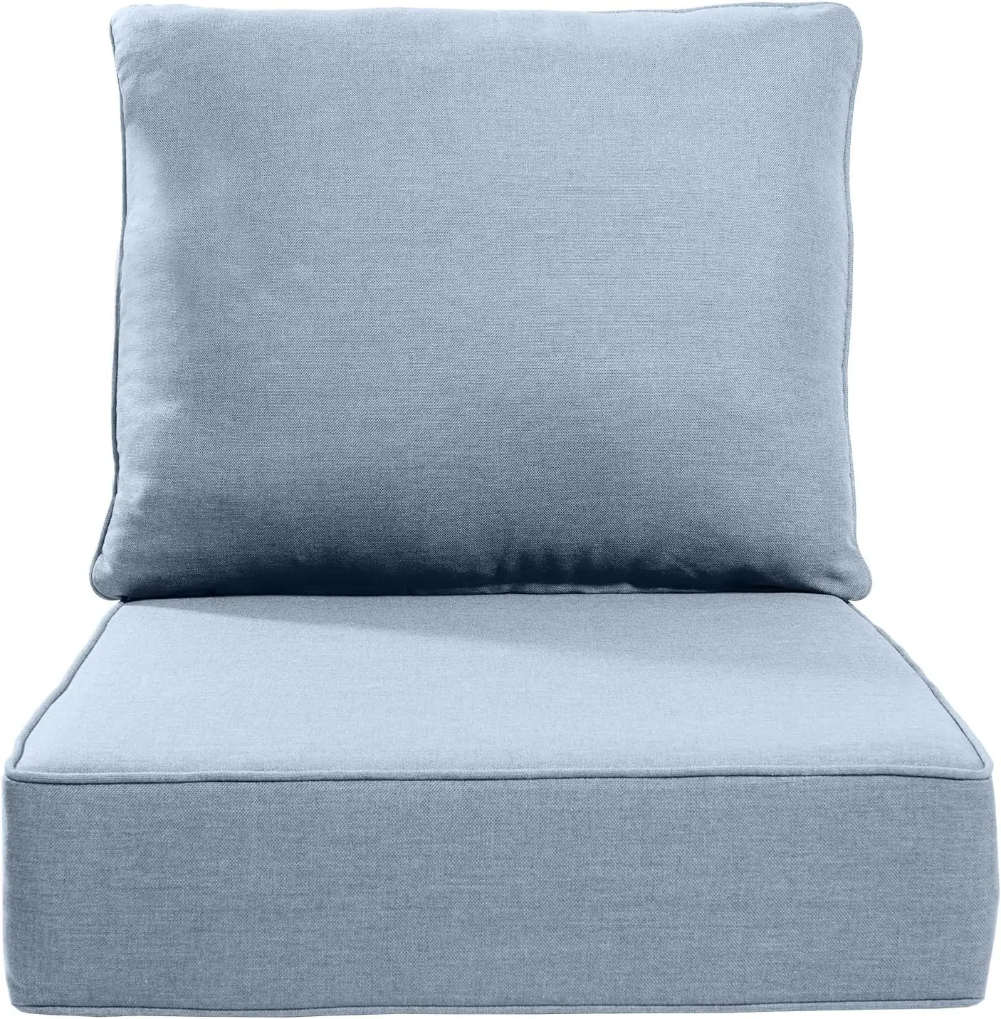 

24x24x6 Outdoor Cushions - Water & UV Resistant Patio Chair Cushion Set - Baby Blue