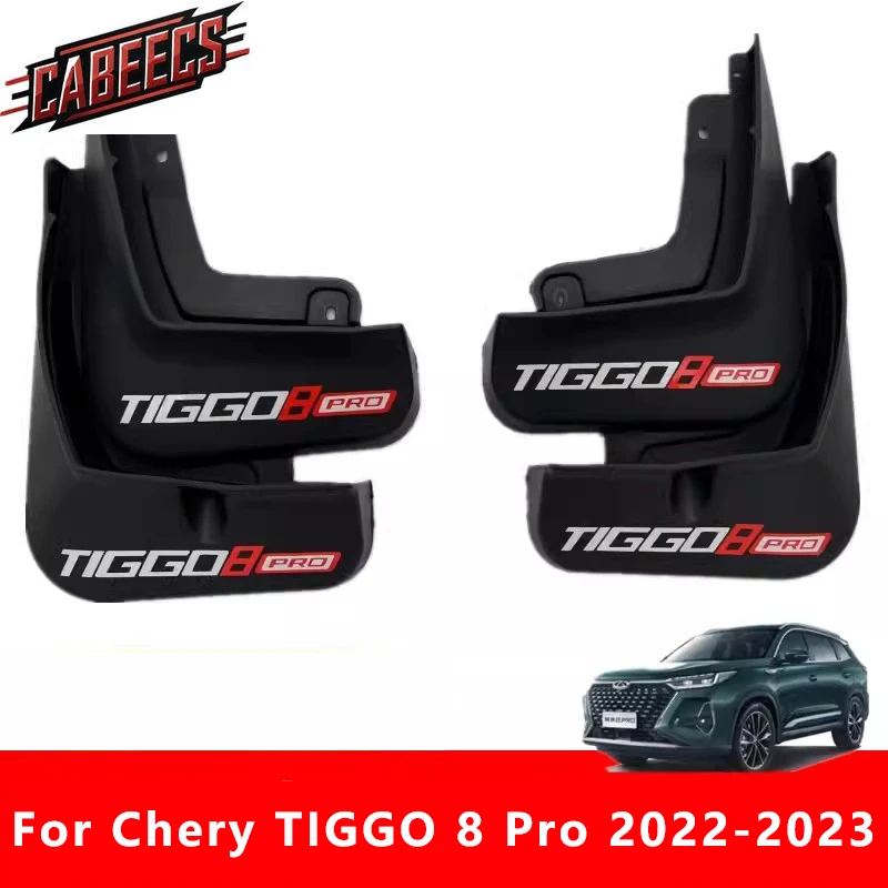 

4Pcs For Chery TIGGO 8 Pro 2025 Mud Flaps Body Kit Mudguards Splash Guards Front Rear Side Fender Mudflap Parts Car Accessories