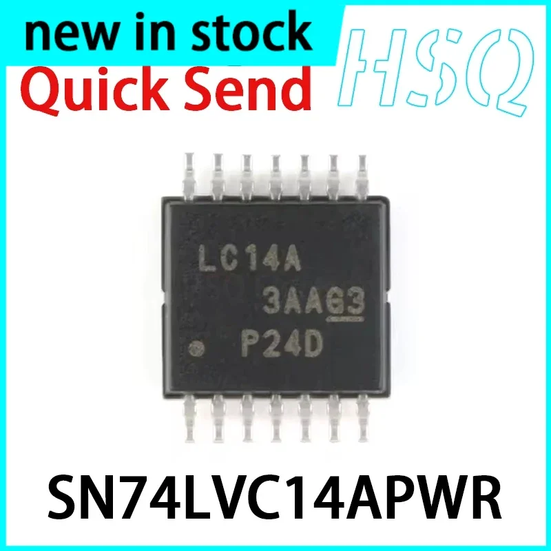 10PCS SN74LVC14APWR Screen Printed LC14A Inverter Trigger Chip Brand New in Stock