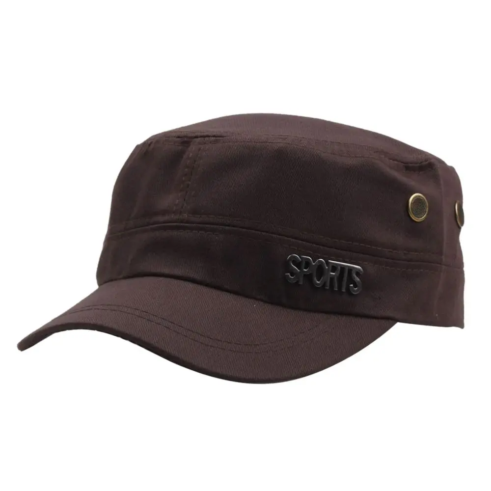 Casual Fisher  Hats Adjustable Summer Sunscreen Flat Top Caps Cadet Hat Bone Cap Men  Cap