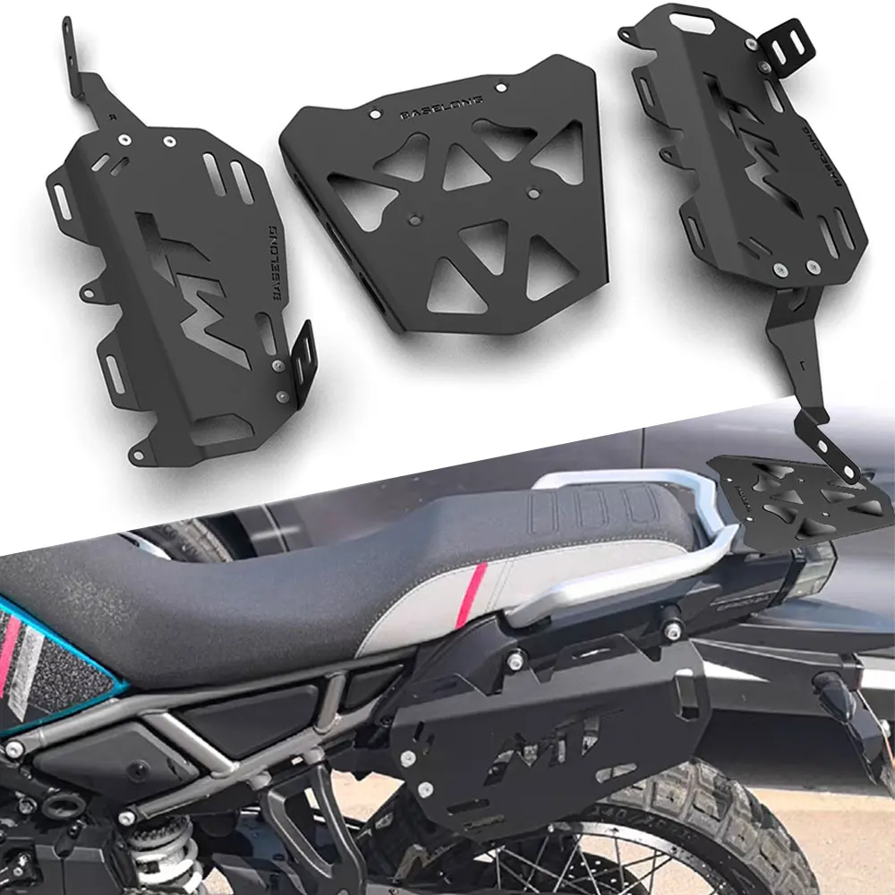 

Motorbike Rear Luggage Rack Cargo Saddlebag Holder Shelf Bracket Fender For CFMOTO 450MT 450 MT 2024 2025 2026 Luggage Side Rail