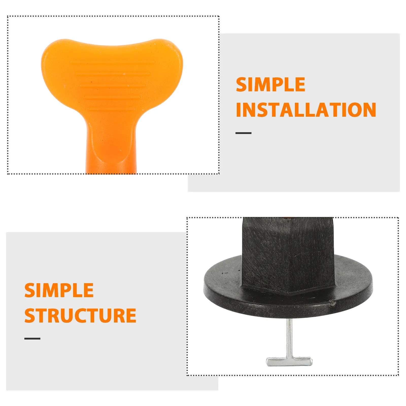 50Sets Tile Leveler Ceramic Tile Leveling System Reusable Spacer Installation Kits for Floor Wall Alignment Tiles Leveler Tool