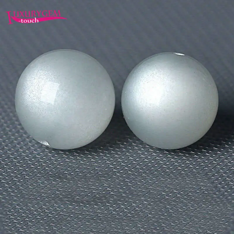 High Quality 6/8/10mm Natural White Moonstone Stone Smooth Round Shape DIY Loose Beads  Jewelry Accessories 1Pcs sk420