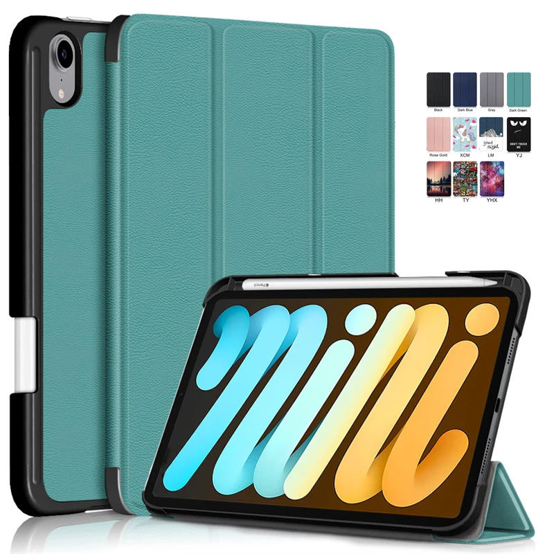GEFENIS For IPad Mini 7 Case 2024 Trifold PU Leather Stand Magnetic Cover For IPad Mini 6 Mini 7th 6th Generation Case With Pen