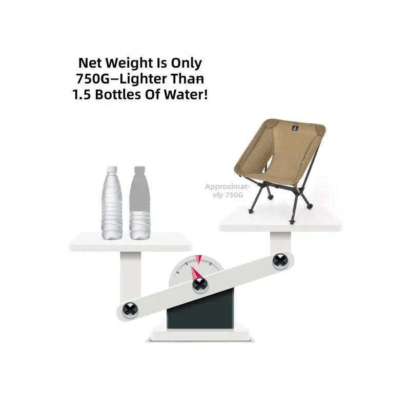 Portable and Durable Modern Tall Folding Lightweight Square Moon Chair Carbon Fiber Metal Frame Denima Fabric Outdoor