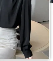 

Синие шелковые рубашки и блузки для женщин в корейском стиле: популярная одежда, акция, новинка 2025 года, элегантный шикарный атласный женский топ