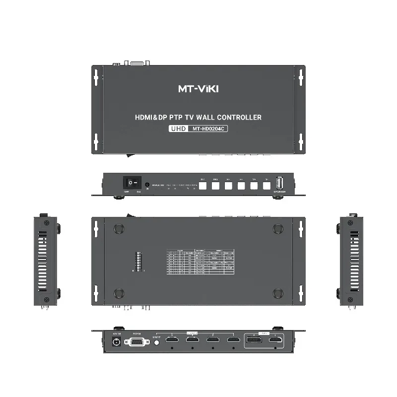 4K 60Hz 4:2:0 Or 4K 30Hz 4:4:4 HDMI Video Wall Controller Processor Multiviewer 2x4, Multi Screen Splicer 2 In 4 Out