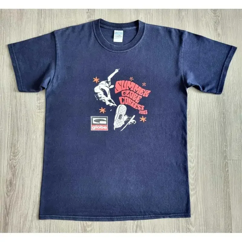 Vintage GLOBE Skateboard T Shirt M 2003 Birdhouse Hook Ups Baker Skate Contest