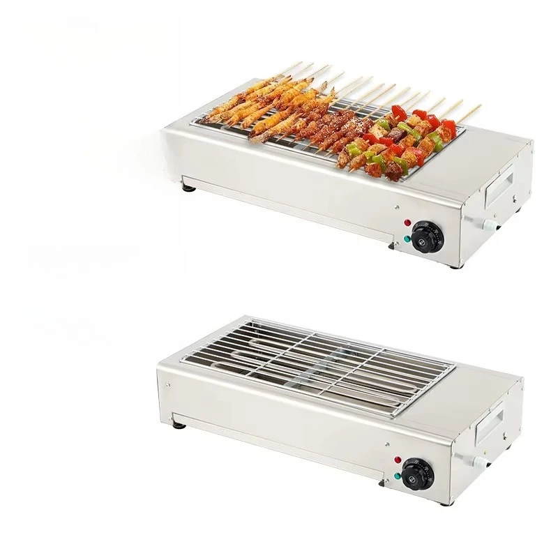 Small electric barbecue grill smoke-free portable stainless steel household outdoor travel