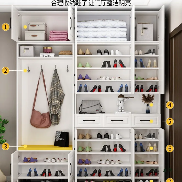 Eingangsschrank, Tür für den Heimgebrauch, einfacher Aufbewahrungsschrank mit großer Kapazität