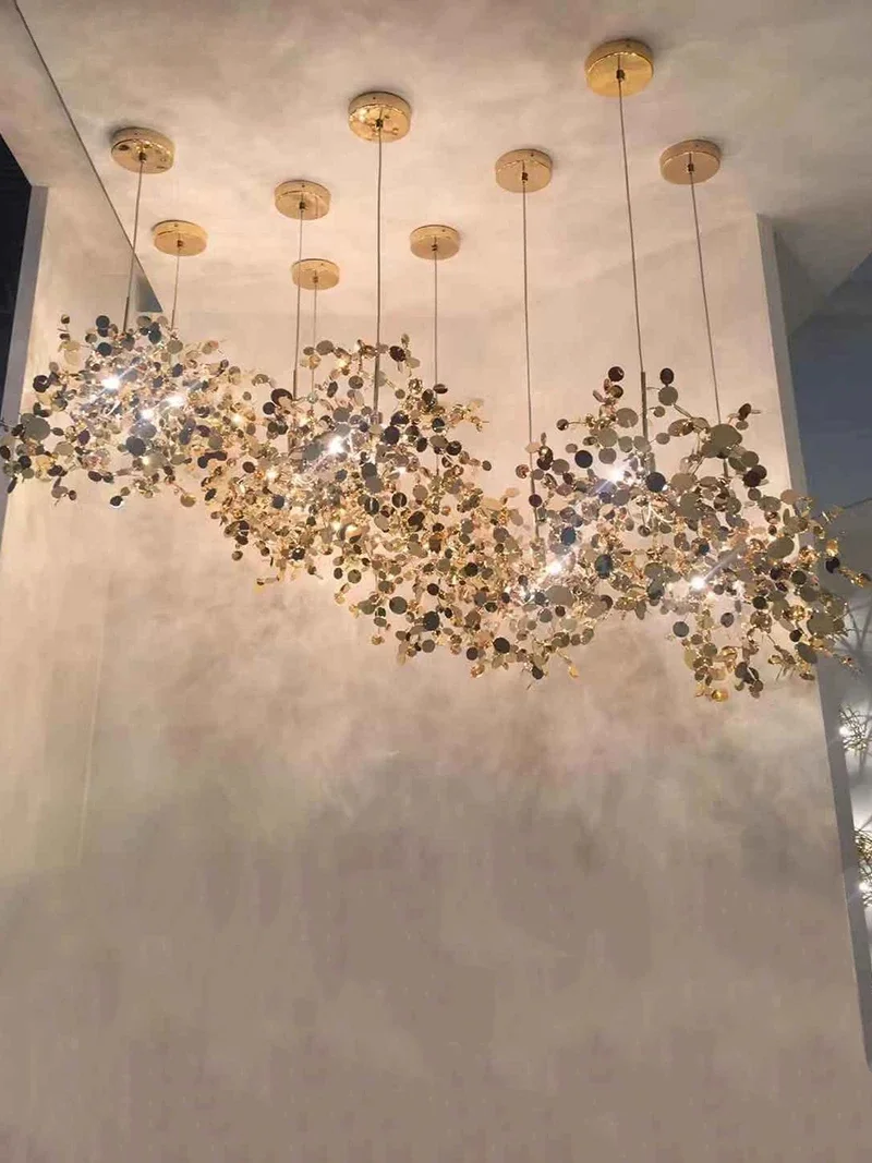 Modern Stainless Steel Pendant Lights LED Luminaire Suspended Dining Room Restaurant Living Loft Light Fixture