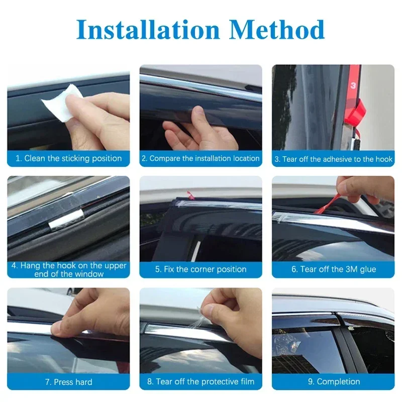 Car Rain Deflectors For Toyota C-HR CHR C HR Koba AX10 AX50 2016~2023 Window Visors Sun Rain Deflector Guard Set Car Accessories