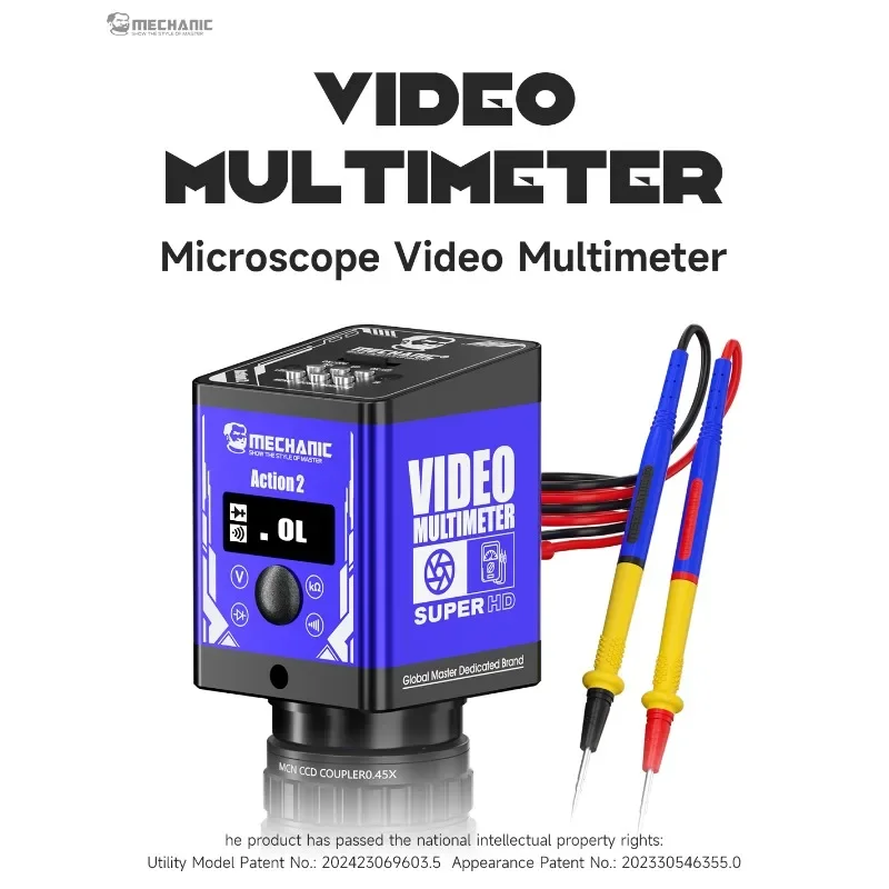 Action2 فيديو متعدد المجهر كاميرا صناعية للهاتف صورة إلكترونية رئيس 4K إصلاح استشعار عالي الجودة