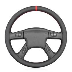 Black Faux Leather Car Steering Wheel Cover For Chevrolet Silverado Express GMC Sierra Cadillac Escalade Hummer H2 2003-2007