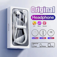 Original Headphones For Apple iPhone 16 15 14 13 11 12 Pro Max Plus In-ear Lightning 3.5MM Wired Bluetooth Earphones Accessories