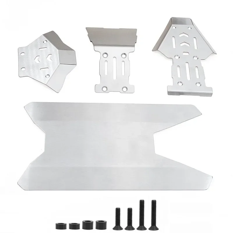 YIKONG YK8081 DF8 Stainless Steel Chassis Armor Guard Protection Protector Skid Plate RC Car Upgrade Parts Accessories