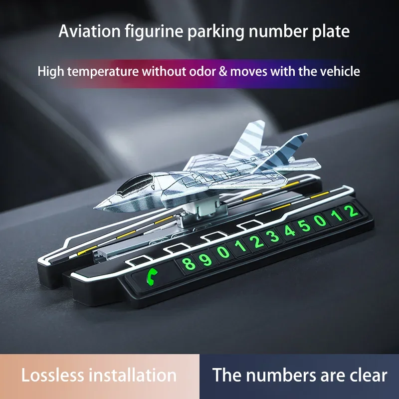 

Car Parking Phone Number plate Temporary Parking dashboard car sliding airplane parking number plates Parking Assistance Gift