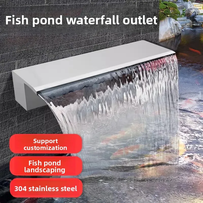 304 stainless steel waterfall outlet courtyard landscape fish pond/rockery flowing water feature 20-200cm