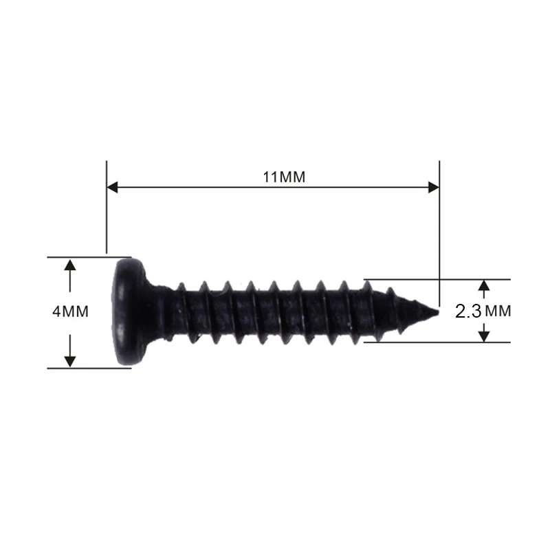 50/100pcs 2.3*11mm Guitar Tuning Peg Machine Head Screw M2.3*11 Screw for Acoustic Electric Guitar Ukulele Bass Peg