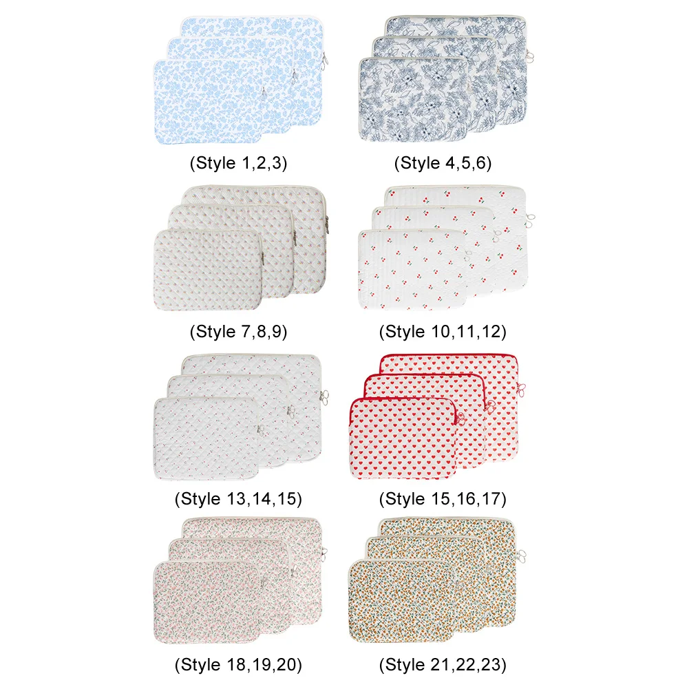 11/13/15 Inch Laptop Sleeve Quilted Laptop Bag Coquette Floral Laptop Carrying Case Laptop Case Office Accessories