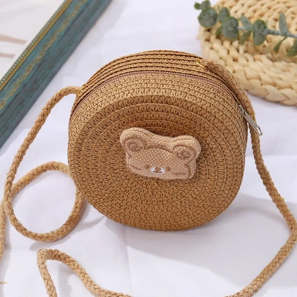 Coin Purse Woven Straw Straw Bag Shell Shape Handmade Summer Beach Bag Straw Handbag Women Girl