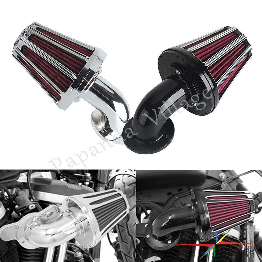 

Motorcycle Air Filter Air Cleaner Intake System Kit Chrome Housing For Harley Sportster XL883L XL1200C 1200T Air Filter Element