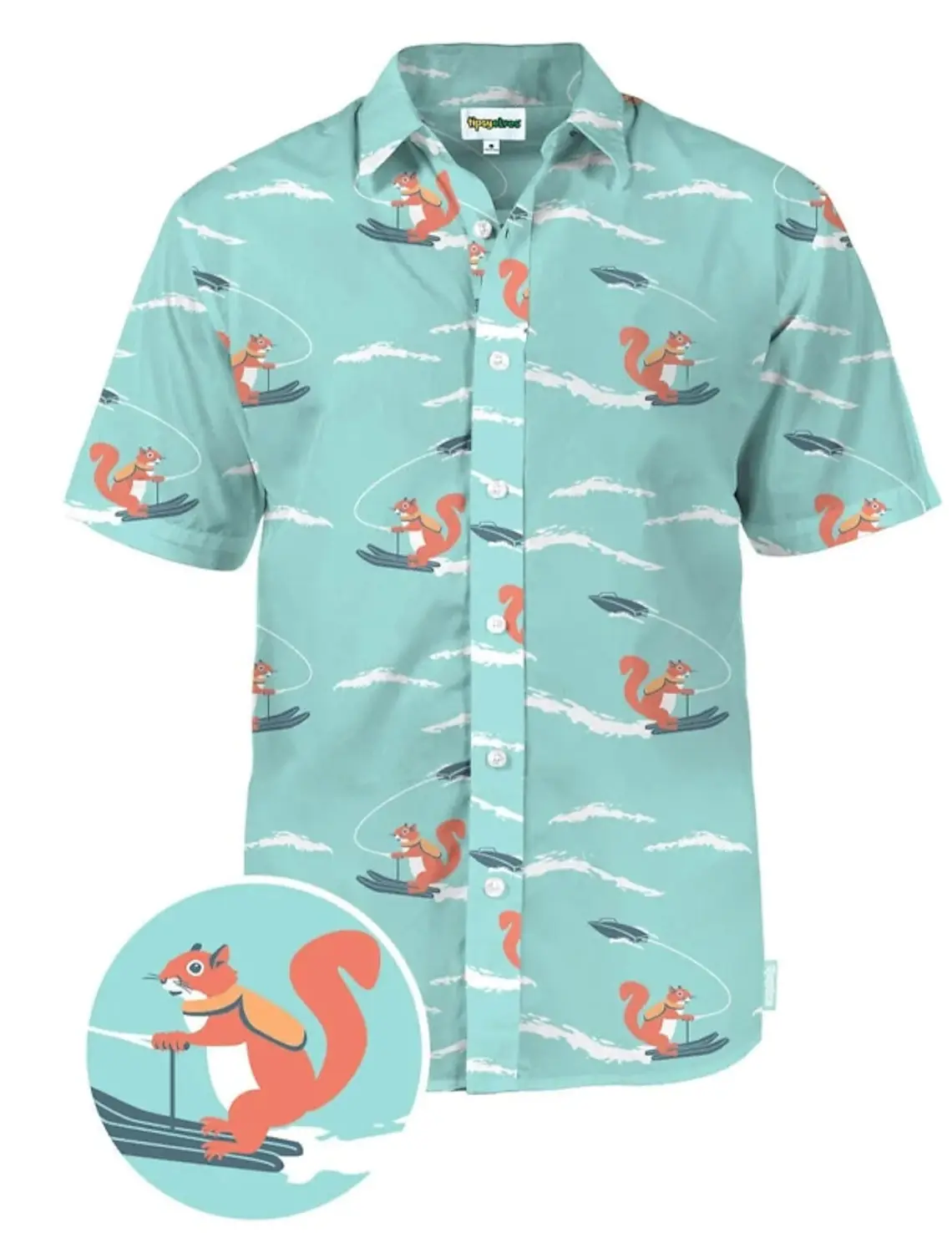 Men\'s Shirt Summer Hawaiian Shirt Button Down Shirt Animal Graphic Prints Duck Turndown 3D Print Short Sleeve Print Clothing