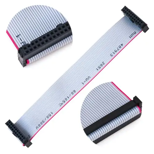 

2.54mm IDC Flat Ribbon Cable , FC 20-Pin Female to Female IDE Extension Cable 30cm 3PCS (FF20-30cm-3Pcs)